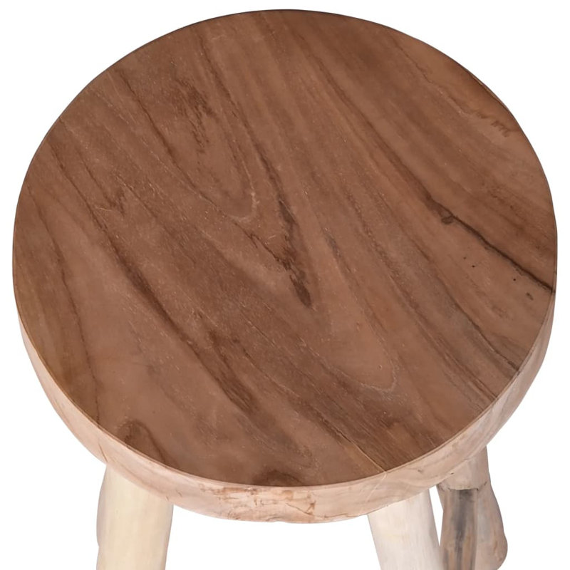 Solid Wood Counter Stool, Beige