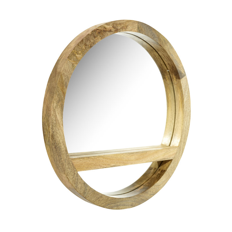 Ciotti Round Mirror, Light Oak