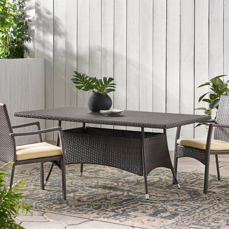 Table de salle à manger rectangulaire pour l'extérieur