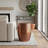 Modern Round Aluminum Hammered Embossed Texturing Metal Side Table-466781294