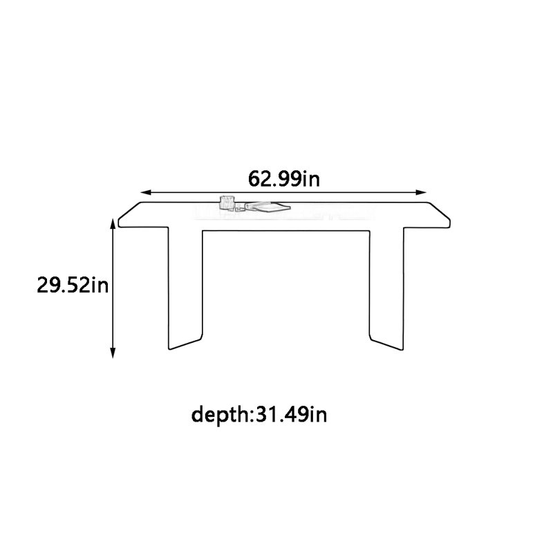 Table de salle à manger Simple, H 29,52 po x L 62,99 po x l 31,49 po