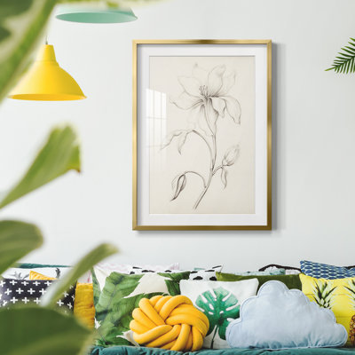 Vintage Floral Print XVIII -Framed Print