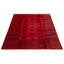 Tapis unique en laine noué à la main rouge Akhjah 6 pi 8 po x 8 pi 8 po