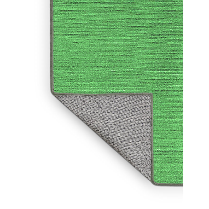 Tapis lavables à la machine 436 vert émeraude moderne Baylum, Rectangle 2 pi x 3 pi