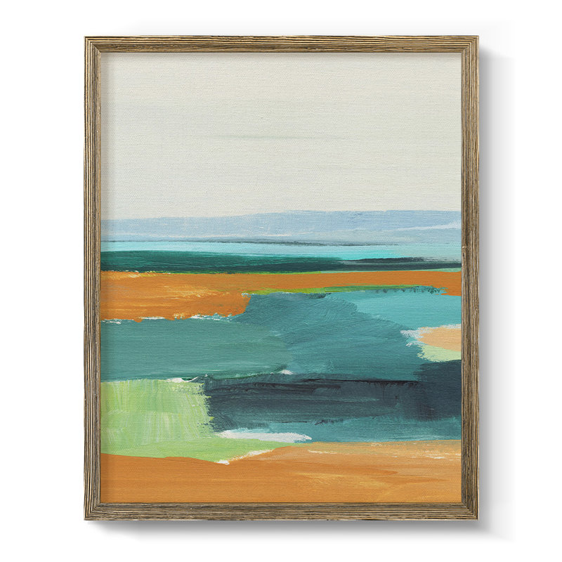 Shifting III, reproduction encadrée, Pas de tapis, Toile avec cadre noyer