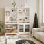 Armoire de rangement de 62 po de hauteur avec tiroirs, armoire de cuisine moderne avec tablette ouverte à 3 niveaux et grand comptoir, pour café, salle à manger-1605481772