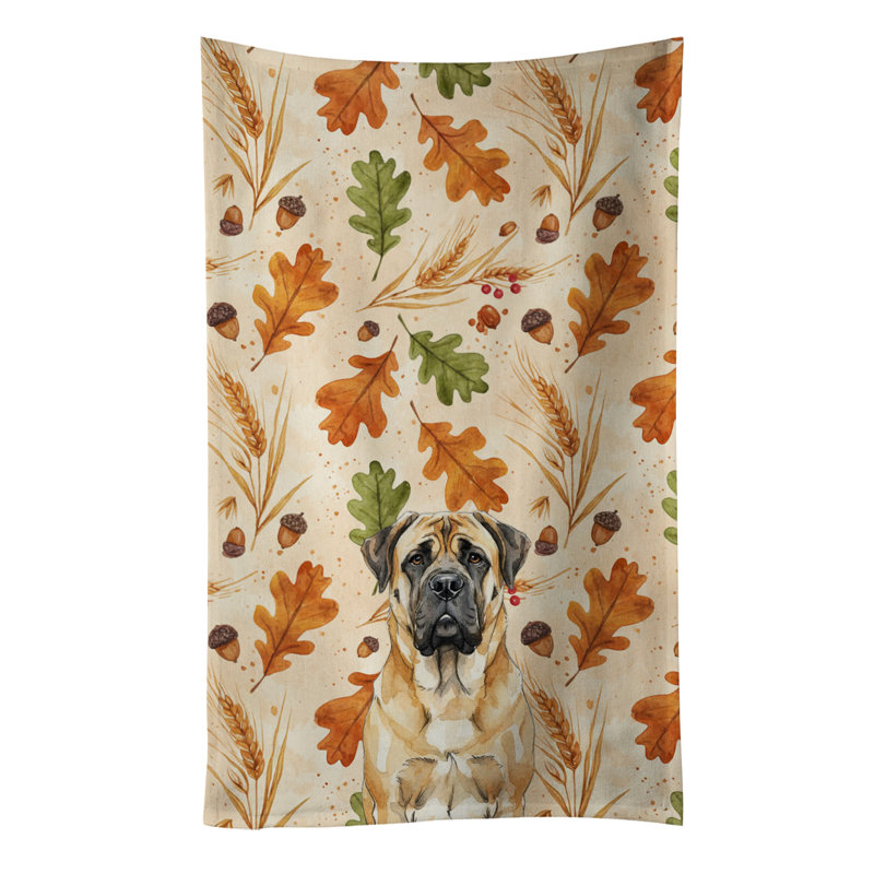 Fawn Mastiff Heirloom Fall Kitchen Towel, Fawn Mastiff