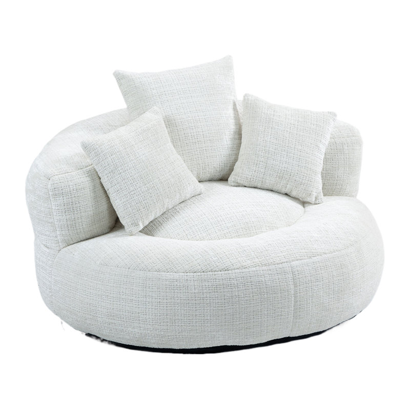 Chenille Bean Bag Chair, Beige