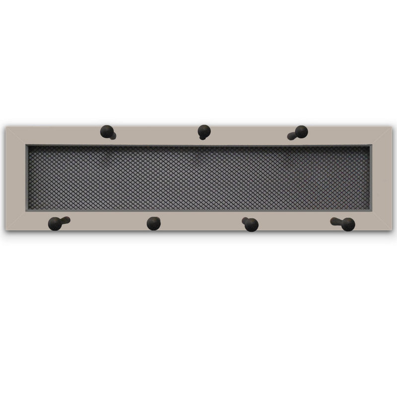 7-Peg Mug Rack by Millwork Engineering, Sand Frame, 7" H X 26" W X 3" D