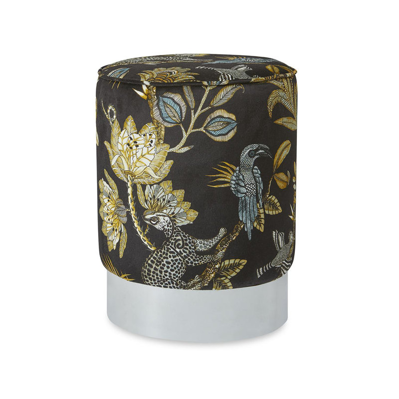 Ardmore 'Camp Critters' Velvet Pouf