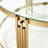 Modern Round Glass Coffee Table with 2-Tier Shelf, Center Table for Living Room, Gold Metal, 35.4"D-1186625703-1194309598