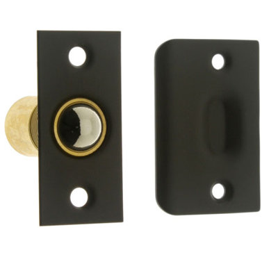Solid Brass Wide Square Roller Ball Catch