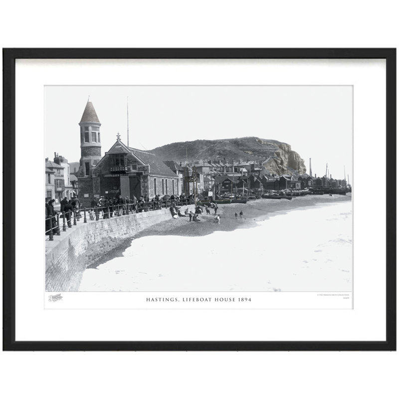 Hastings, Lifeboat House 1894 by Francis Frith - Single Picture Frame Print, 40cm H x 50cm W x 2.3cm D