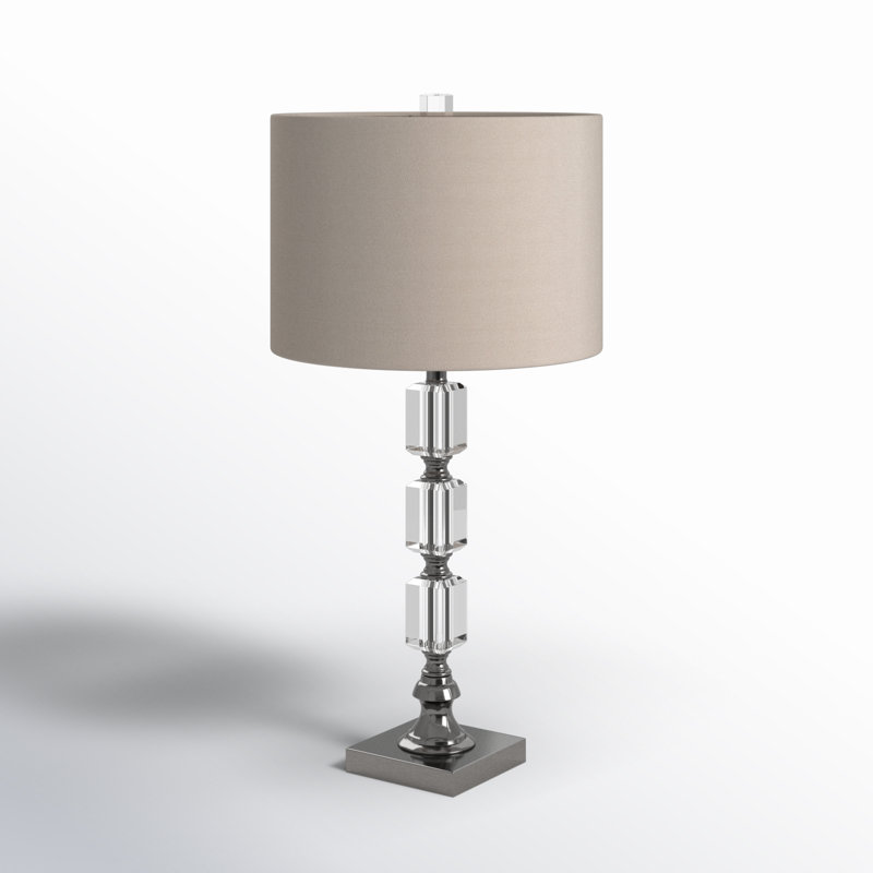 28.5" Clear Table Lamp, Dark Antique Nickel