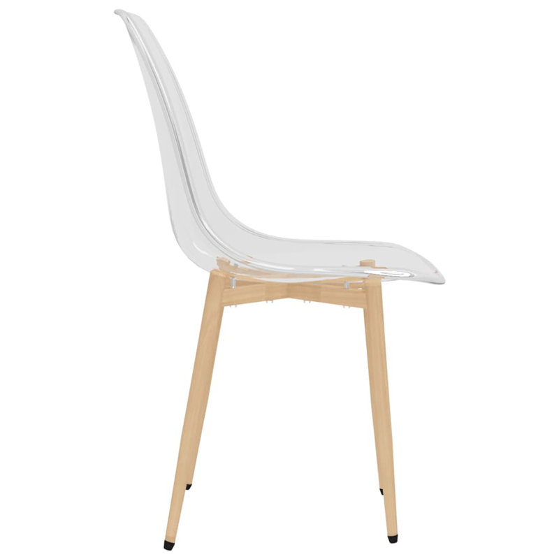 47cm H Side Chair, Transparent, Light Brown