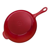 Pans 26 cm / 10 Inch Cast Iron Daily Pan With Glass Lid, Cherry