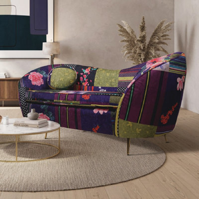 Stegeman 166cm W Flared Arms Curved Sofa