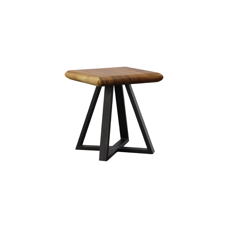 Trapezium Side Table, Metal Base