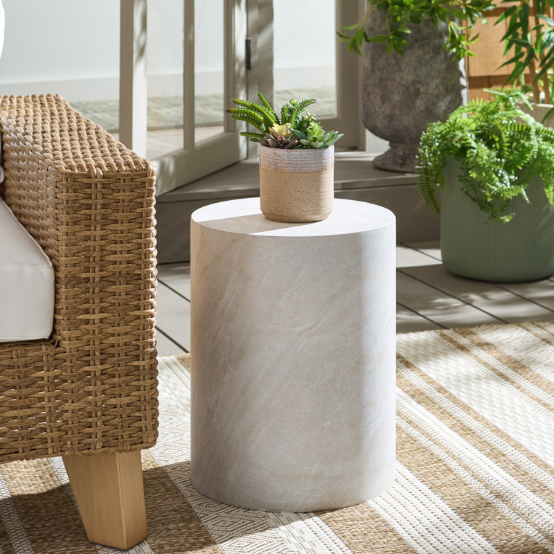 Aurielle Cylinder Accent Table, Smoke