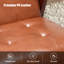 Ensemble de 2 fauteuils modernes Mid-Century capitonnés en cuir artificiel Havva