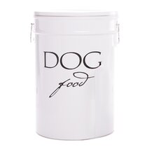 Amici Pet Buster Healthy Life Dog Food Large Galvanized Metal Storage Bin,  Airtight With Lid And Metal Handles, 17 Lbs Dry Food Capacity : Target