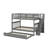 Stairway Full-Over-Full Bunk Bed With Trundle, Storage And Guard Rail-948679648