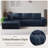 Compression Packed L-Shape Sectional Oversized Sofa, Tufted Minimalist Design, Left Facing Chaise, No Assembly Required-401631186-401631191