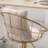 Velvet Bar Chair, Pure Gold Plated, Unique Design,360 Degree Rotation, Adjustable Height,Suitable For Dinning Room And Bar,Set Of 2
