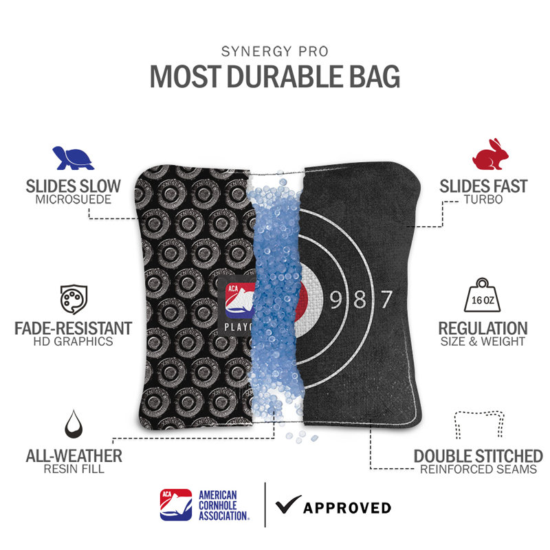 Sacs de jeu de poches cible Synergy Pro, Noir, noir, noir, noir