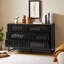 Commode double 6 tiroirs avec grille rayée