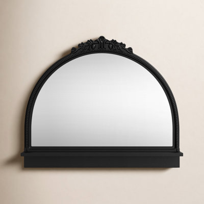 Arnell Vintage Arched Wall Mirror with Shelf