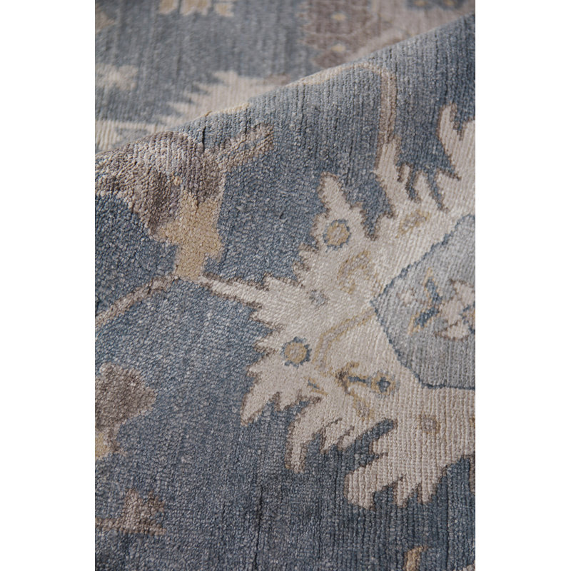 Museum Oriental Area Rug in Medium Blue, Rectangle 9' x 12'