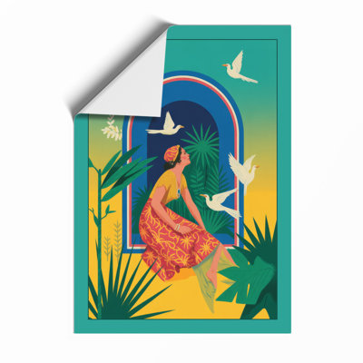 Woman In Paradise Tropical - Print