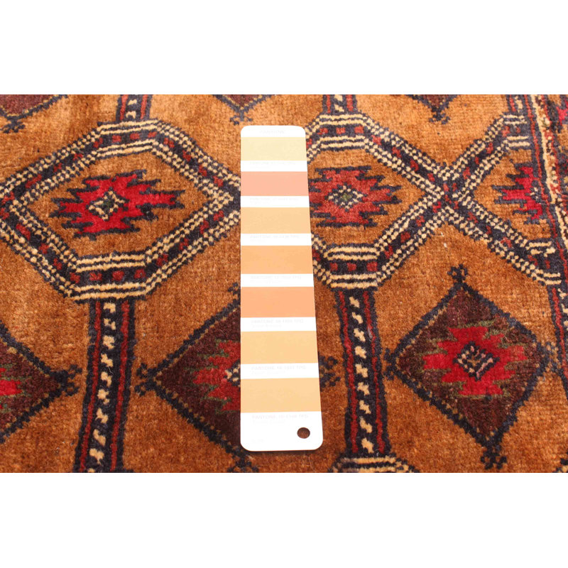 Tapis brun Teimani 2 pi 11 po x 4 pi 4 po
