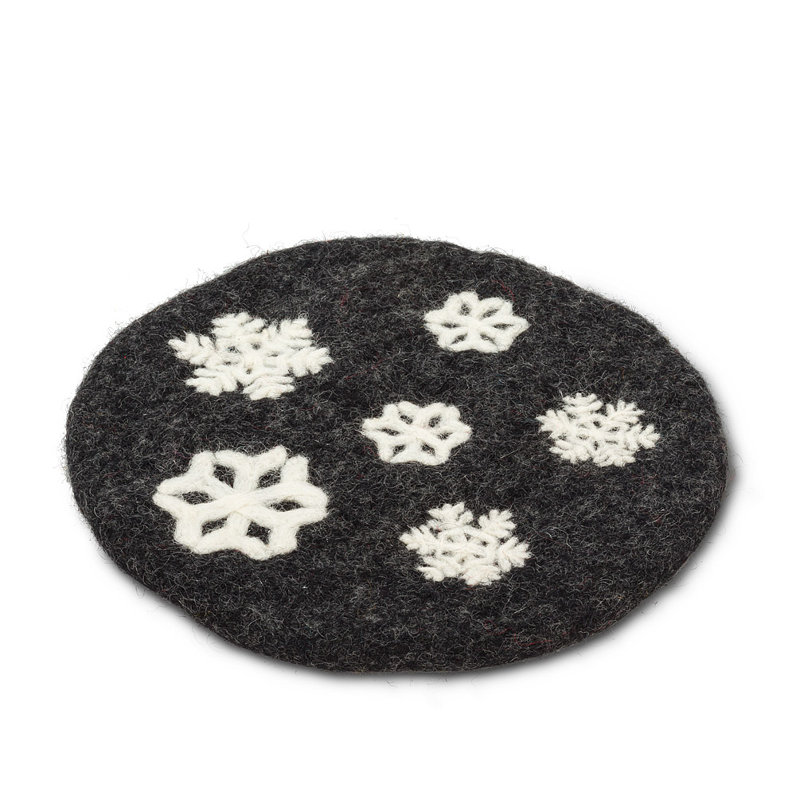 Round 1 Piece Trivet, Charcoal/White