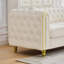 Causeuse Chesterfield en velours moelleux