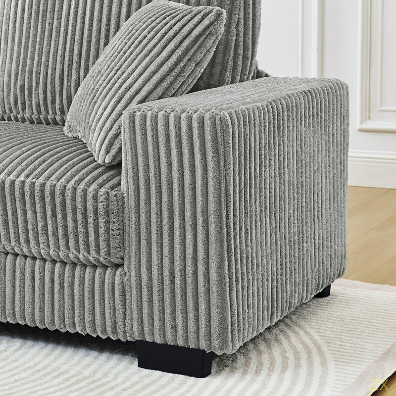 Canapé-lit modulaire rembourré en velours Corduroy