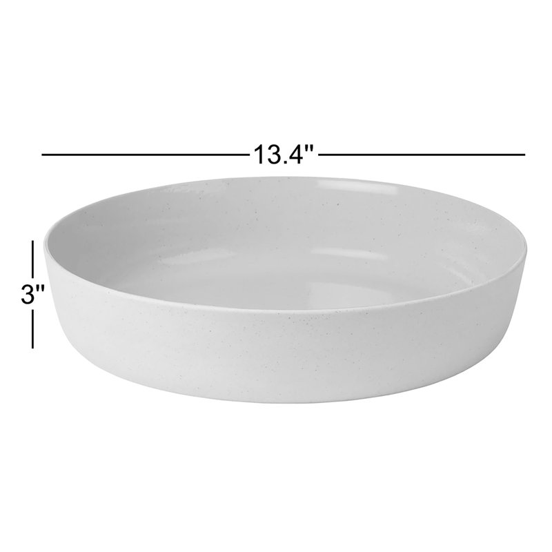Bol à salade en céramique SABLO, Bleu pierre, H 3 po x l 13,4 po x P 13,4 po