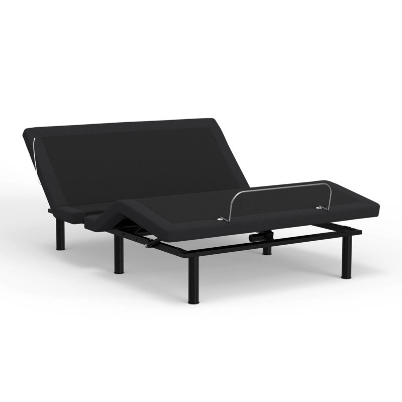 Grand lit avec position zéro gravité et base à commande vocale réglable de style Glide Tech