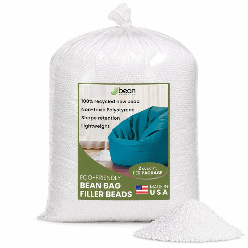 Recharges pour billes - billes de remplissage en polystyrène recyclé à 100% pour un soutien durable - rembourrage polyvalent pour les projets de bricolage
