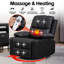 Faux Leather Heated Massage Chair-1467943819