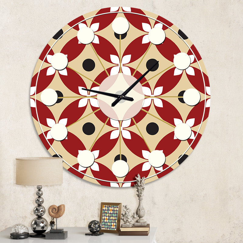 Horloge murale rétro Mid-Century, Moyenne