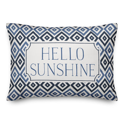 Housse de coussin rectangulaire d'extérieur Hello Sunshine
