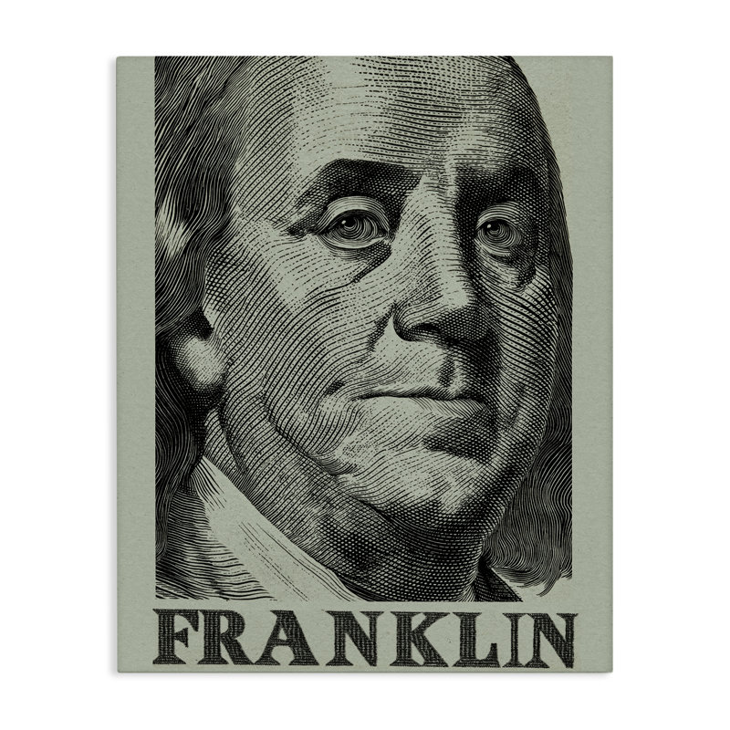 «Franklin's Influence Portrait Canvas», conception par Svetlana Aleynikova, H 40 po x l 30 po