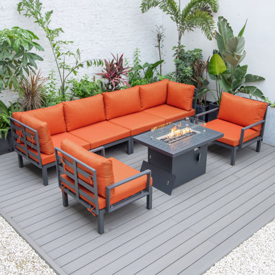 6 - Person Modular Patio Conversation Set with Cushions
