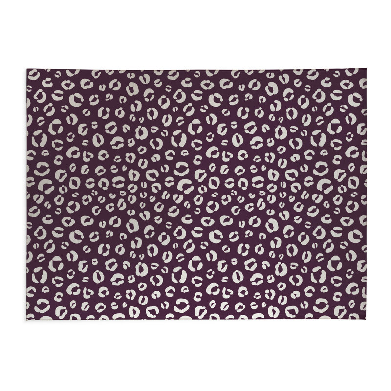 Tapis de cuisine Leopard Play, Aubergine, Rectangle 5 pi x 7 pi