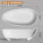 KAKUSIGA 66.9" Freestanding Deep Soaking Bathtub, Matte White Solid Surface Stone Resin Tub