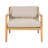 Acacia Wood & Beige Rope Outdoor Leisure Chair – Spacious, Comfortable & Versatile For Any Patio-1730357003