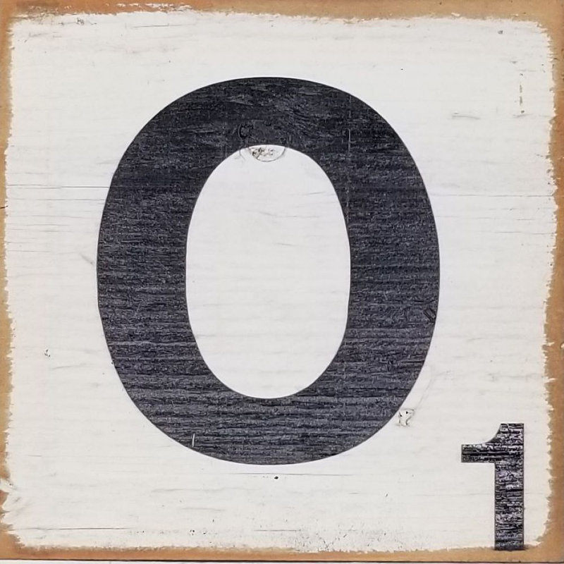 Lettre décorative murale, O