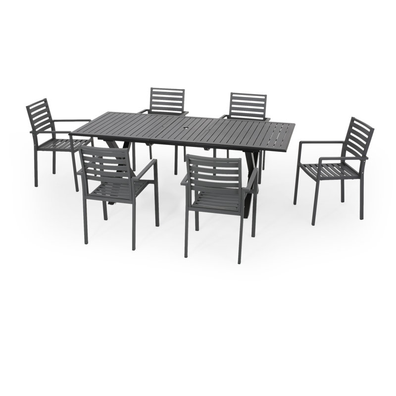 Ensemble repas d'extérieur 7 pièces Forestine